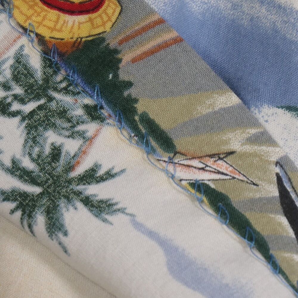 Vintage Reyn Spooner Trans Pacific Airlines Shirt Mens XL Blue Aloha Tropical - Picture 8 of 14
